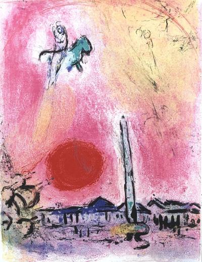 Marc CHAGALL - La Place de la concorde, 1962 - Lithographie originale 2