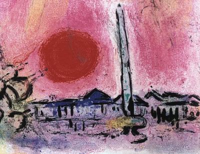 Marc CHAGALL - La Place de la concorde, 1962 - Lithographie originale 2