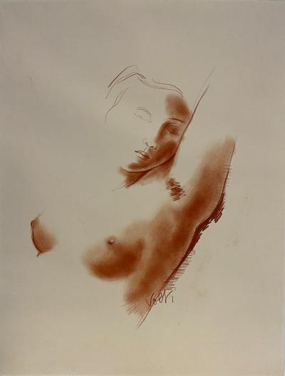 Antoniucci VOLTI - Portrait de femme - Dessin signé 2