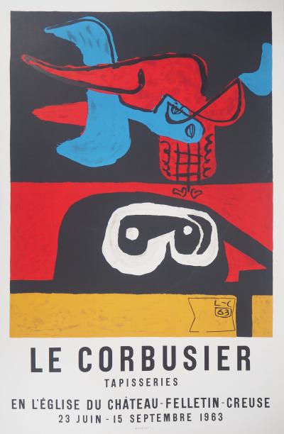 Le CORBUSIER : Tapisseries (Homme et Taureau) - 1963 - Lithographie originale 2