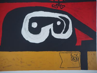 Le CORBUSIER : Tapisseries (Homme et Taureau) - 1963 - Lithographie originale 2