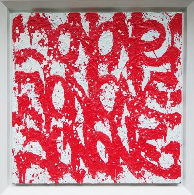 JonOne : Rouge passion, 2014 - Acrylique sur toile, Signée 2