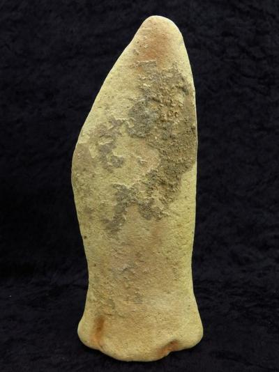 Ancienne statue parthienne en terre cuite de la déesse Astarte/Isjtar avec un enfant 2