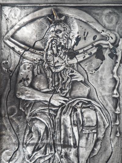 Salvador Dali : Moise et le monothéisme - Sculpture en Bas relief, Signé 2