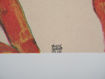 Egon SCHIELE (after) - The run, signed lithograph 2