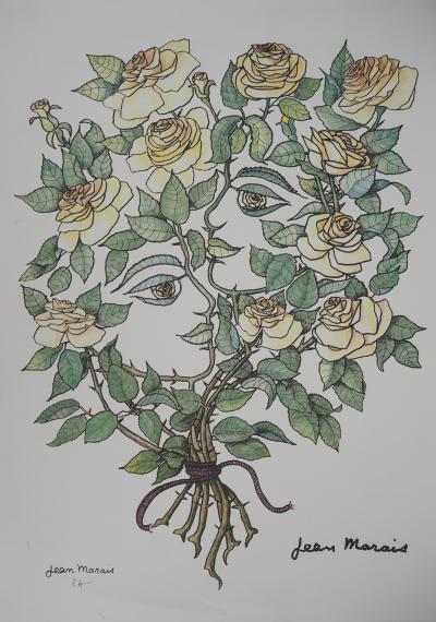 Jean MARAIS - Amour dans les Roses - Lithographie signée 2