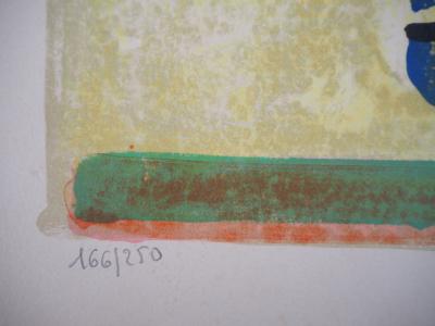 Paul AIZPIRI - Oiseau et bouquet - Lithographie originale signée 2