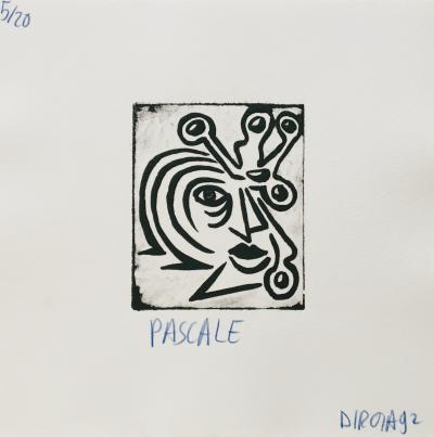 Hervé DI ROSA - Pascale, 1992 - Lithographie originale signée au crayon de couleurs 2