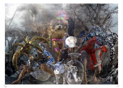 Lionel MORATEUR - Le sabbat des sorcières, 2019 - Sérigraphie signée et numérotée 2