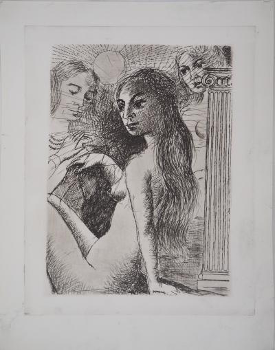 Paul Delvaux - Les trois Grâces, 1970 - Gravure 2