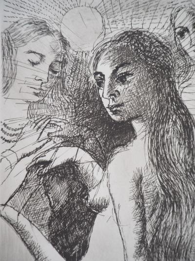 Paul Delvaux - Les trois Grâces, 1970 - Gravure 2
