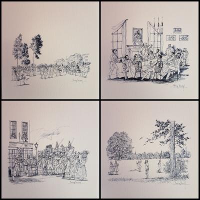 Henry LEMARIE- Les aventures de Monsieur PICWICK - Ensemble de 90 gravures signées dans la planche 2
