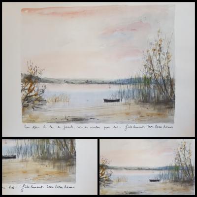 Jean-Pierre REMON - Lac à Zurich - Aquarelle signée 2