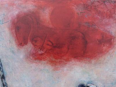 Marc CHAGALL (d’après) : Les Mariés du lac - Lithographie signée et numérotée 2