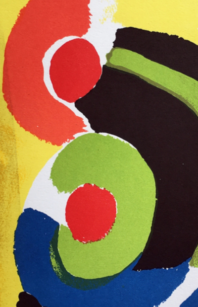 Sonia DELAUNAY - Composition,lithographie  originale  pour XXe siècle 2