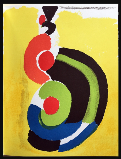 Sonia DELAUNAY - Composition,lithographie  originale  pour XXe siècle 2
