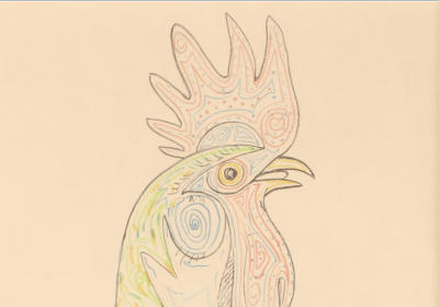 Jean COCTEAU - Le Coq , 1956 - Lithographie 2