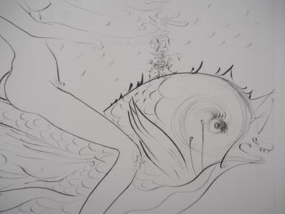 Salvador DALI - Neue Mythologie, Venus mit dem Delphin - Signierte Originalradierung 2
