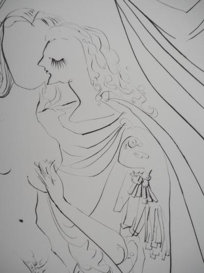 Salvador DALI : Mythologie Nouvelle, Les Amoureux et Cupidon - Gravure originale Signée 2