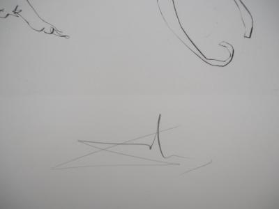 Salvador DALI : Mythologie Nouvelle, Les Amoureux et Cupidon - Gravure originale Signée 2