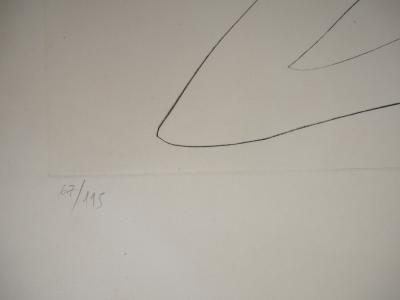 Salvador DALI : Unicorne laser et  rhinocéros cosmique - Gravure originale signée au crayon 2