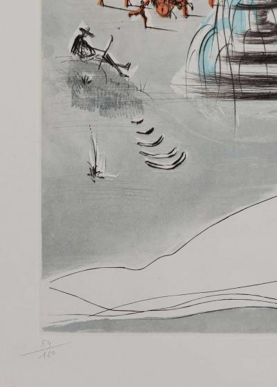 Salvador DALI : Gala et l’obélisque de la Concorde - Gravure originale, signée 2
