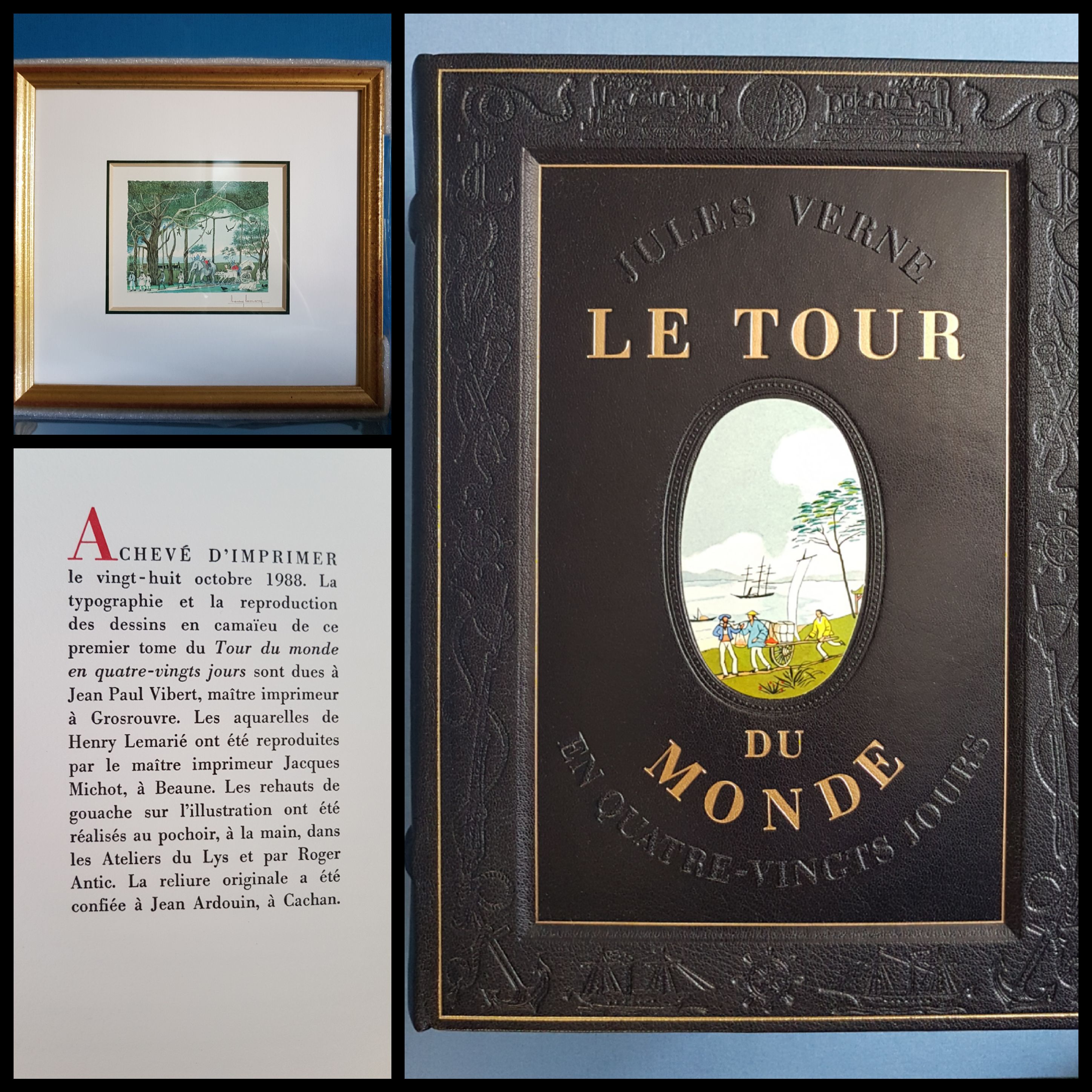 Le Tour Du Monde En 80 Jours Suite Jules VERNE -Le tour du monde en 80 jours-1989 -livres et portfolio