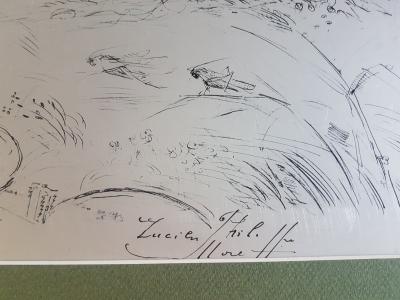 Lucien Philippe MORETTI  - Le braconnier de Dieu, 1977 - Coffret de 6 lithographies signées au crayon 2