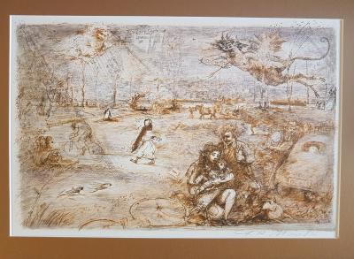 Lucien Philippe MORETTI  - Le braconnier de Dieu, 1977 - Coffret de 6 lithographies signées au crayon 2