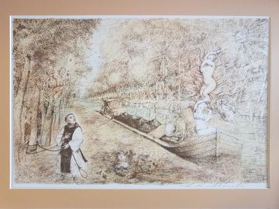 Lucien Philippe MORETTI  - Le braconnier de Dieu, 1977 - Coffret de 6 lithographies signées au crayon 2