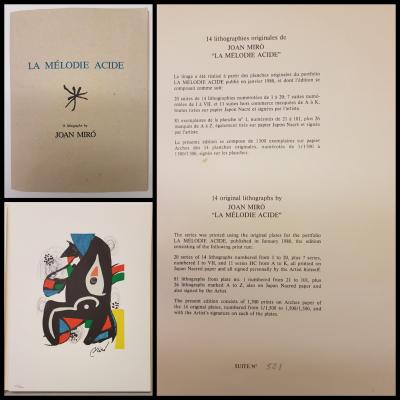 Joan MIRO - La Mélodie Acide -14 lithographies originales signées 2