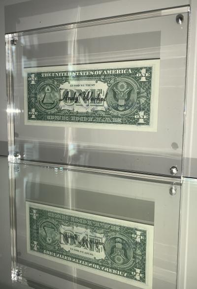 Andy WARHOL - 2$ , 1976 - Billet de deux dollars signé à l’acrylic noir 2