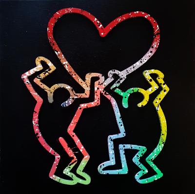 SPACO - Love Haring  Colors, 2025 - Tableau pop street art 2