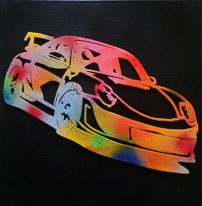 SPACO - Porsche 911  Colors, 2024 - Tableau pop street art 2