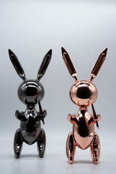 Editions Studio d’après Jeff Koons - Grand Rabbit Rose Gold - Sculpture 2