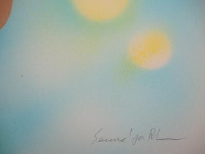 Seund Ja RHEE : Composition stellaire, 2004 - Lithographie originale signée au crayon 2