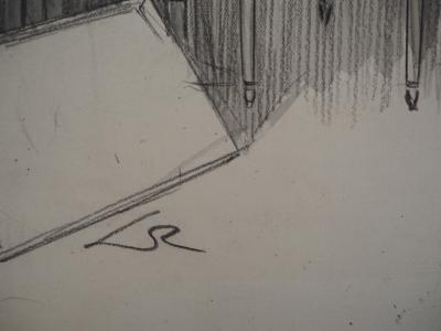 Alméry LOBEL-RICHE : Chez la coiffeuse - Dessin original, Signé 2