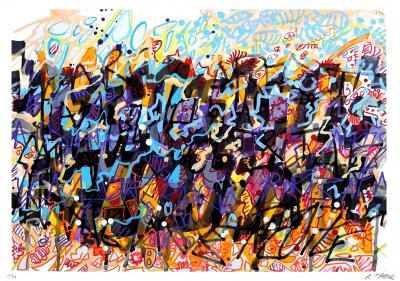 Richard SAINT-AMANS - Calligraff 6, 2019 - Sérigraphie signée et numérotée 2