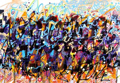 Richard SAINT-AMANS - Calligraff 6, 2019 - Sérigraphie signée et numérotée 2