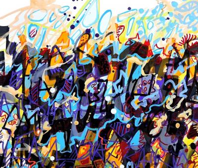 Richard SAINT-AMANS - Calligraff 6, 2019 - Sérigraphie signée et numérotée 2