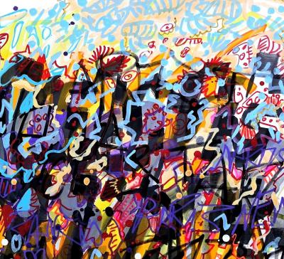 Richard SAINT-AMANS - Calligraff 6, 2019 - Sérigraphie signée et numérotée 2