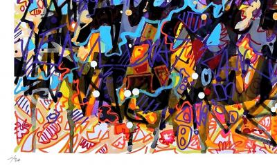 Richard SAINT-AMANS - Calligraff 6, 2019 - Sérigraphie signée et numérotée 2