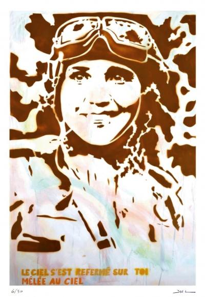 Jean Michel ZAZZI - Lidia, aviatrice - Russie - 1944, 2019 - Sérigraphie signée au crayon 2