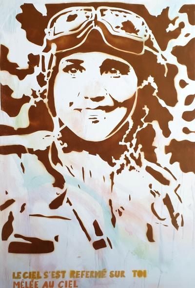 Jean Michel ZAZZI - Lidia, aviatrice - Russie - 1944, 2019 - Sérigraphie signée au crayon 2