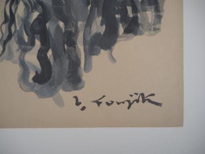 Tsuguharu FOUJITA - Le Christ, 1966 - Gravure signée dans la planche 2