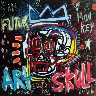 SPACO - Is it basquiat skull? , 2020 - Acrylique sur toile 2