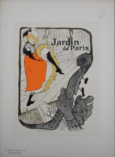 Henri DE TOULOUSE-LAUTREC - Jane Avril, 1896 - Affiche originale lithographique 2