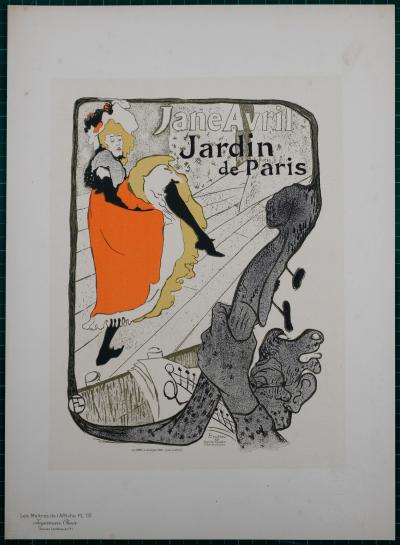 Henri DE TOULOUSE-LAUTREC - Jane Avril, 1896 - Affiche originale lithographique 2
