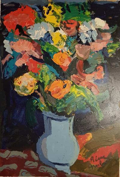 Pierre AMBROGIANI - Bouquet de Fleurs - Gravure sur bois 2