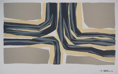 Raoul UBAC : Composition en beige - Lithographie signée 2